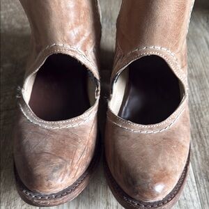 Freebird Light Brown Leather Ankle Boots